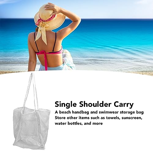 Bolsa de Compras, Bolsa de Ombro Em Malha para Praia, Leve, Estilosa, de Secagem Rápida, Respirável,