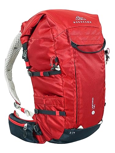NORDKAMM Wanderrucksack 40L Damen u Herren Trekkingrucksack Tourenrucksack rot