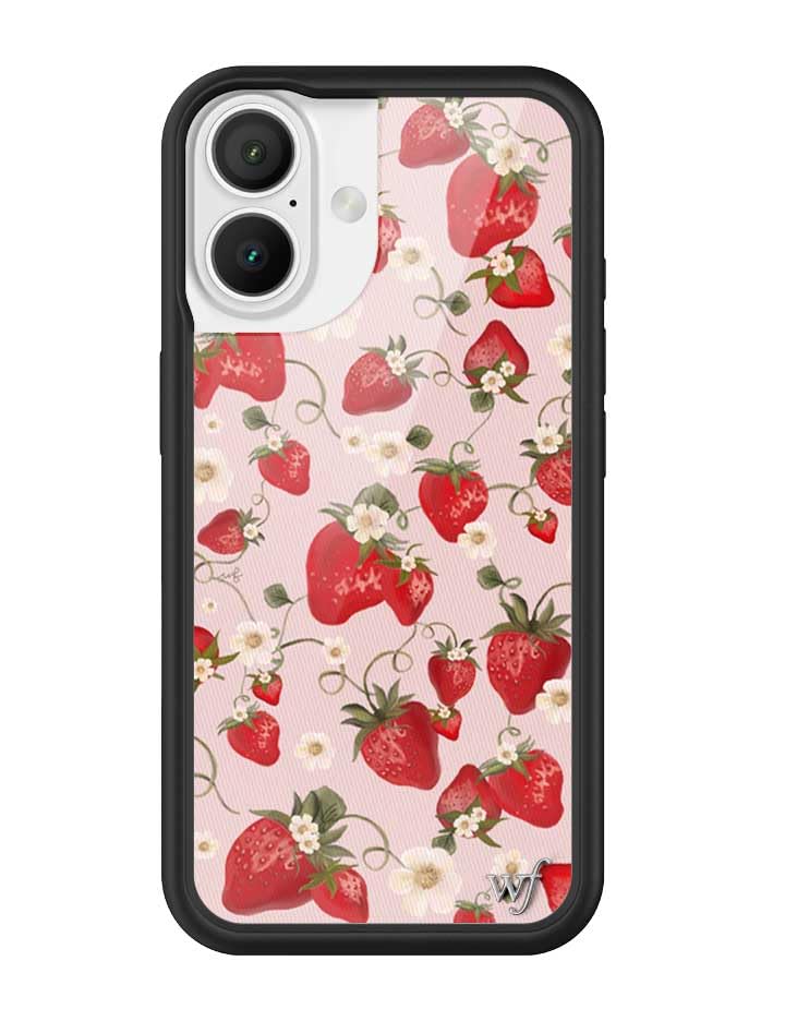 Image of Wildflower Cases - Compatible with iPhone 16 | Protective Bumper, 6.5ft Drop Test Certified, Women Owned Small Business | Strawberry Fields