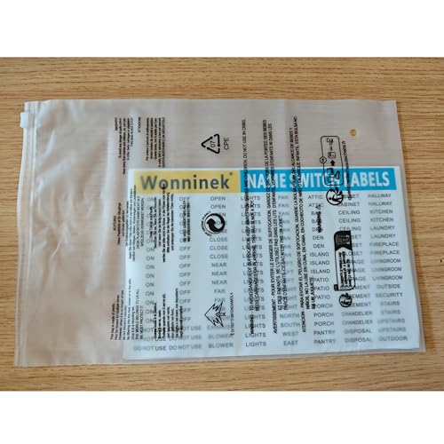 Wonninek 600Pcs Light Switch Labels Clear, Waterproof Electric Breaker Panel Label - Image 2