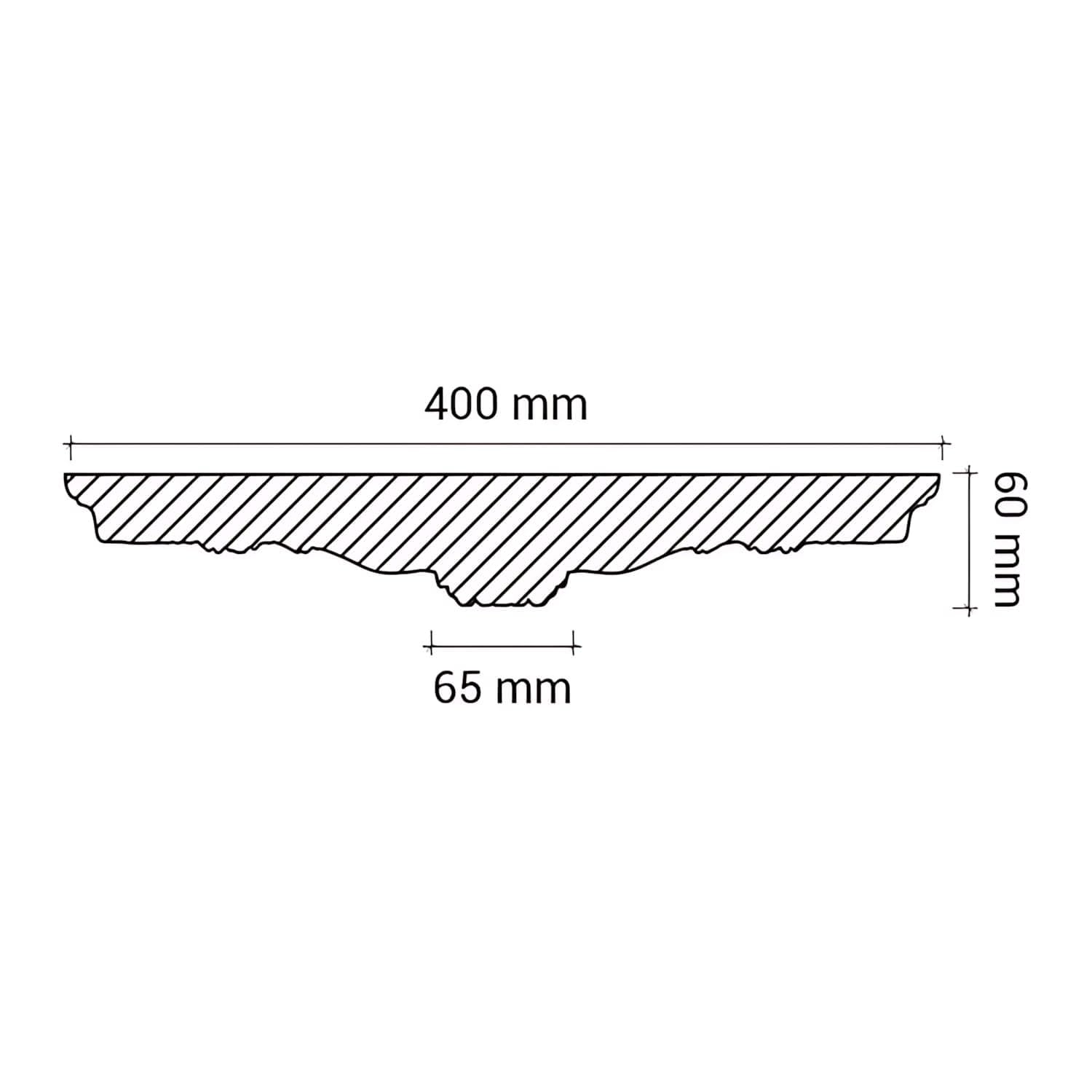 Profhome Rosette 156007 Ø 40 cm x 6 cm aus Polyurethan Hartschaum vorgrundiert
