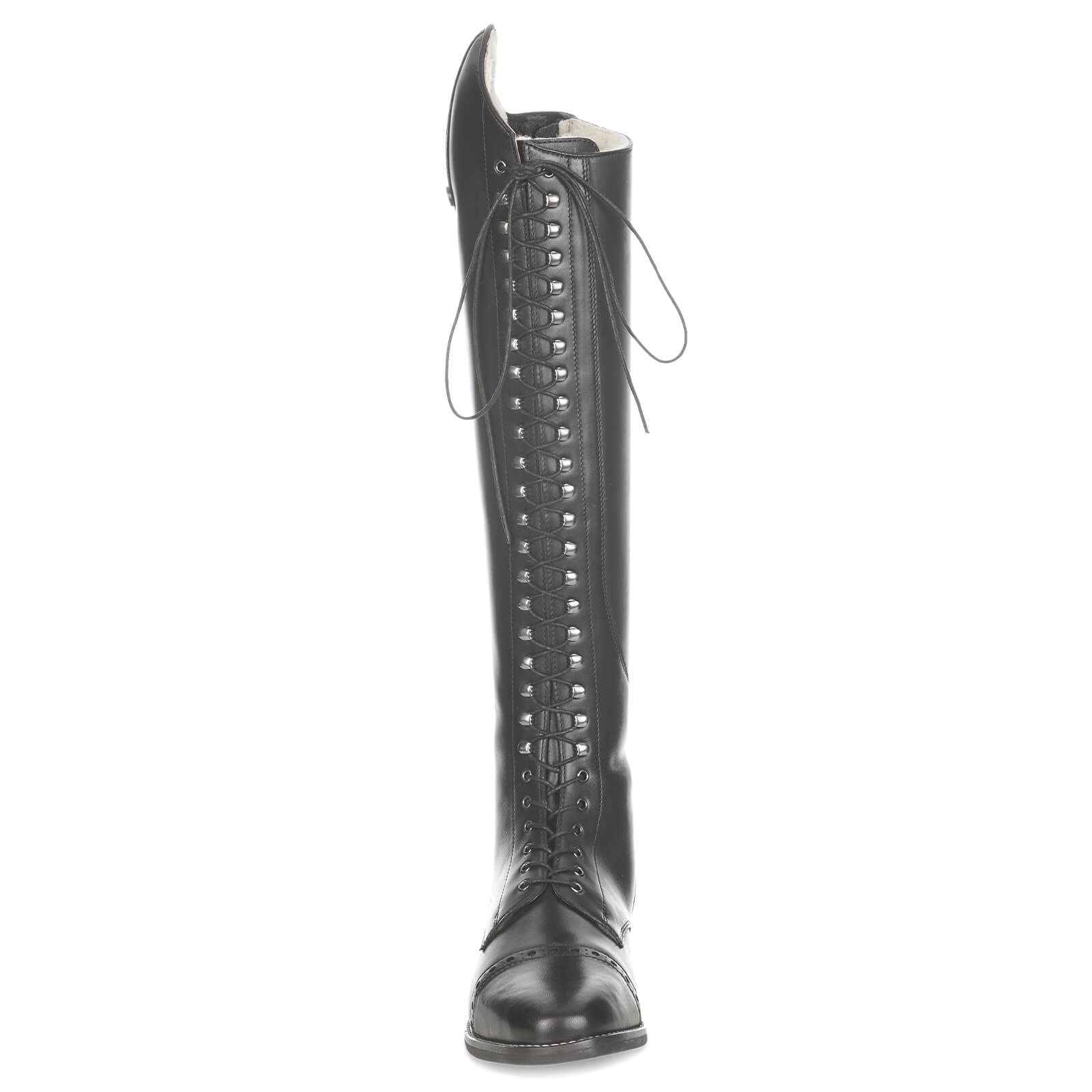 Busse LAVAL Pure Wool - Botas de equitación de invierno con cordones, color negro