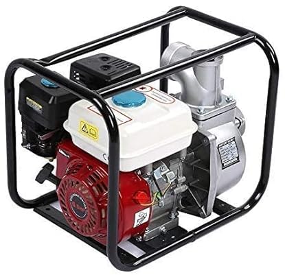 Foto di Motopompa Autoadescante a Scoppio 6,5 Hp Raccordo 3" (80mm) Prevalenza 30 Metri Motore a Benzina 4 Tempi