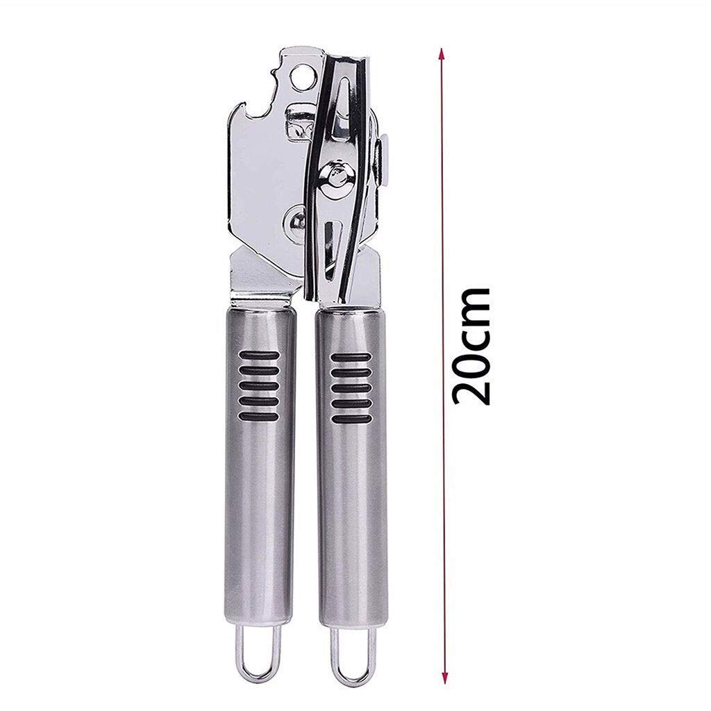 Apriscatole in acciaio Apriscatole manuale 3-in-1 Impugnatura comoda e sicura Antiscivolo, apribottiglie per vino