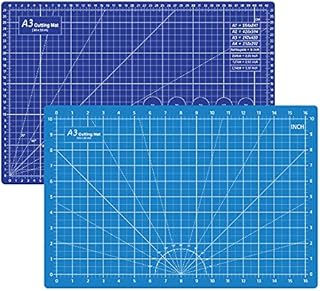 Headley Tools 12 x 18 Inch Self Healing Cutting Mat, A3 Cutting Mat Double Sided 5-Ply Gridded Cutting Board for Craft, Fabric, Quilting, Sewing, Scrapbooking Project, Black