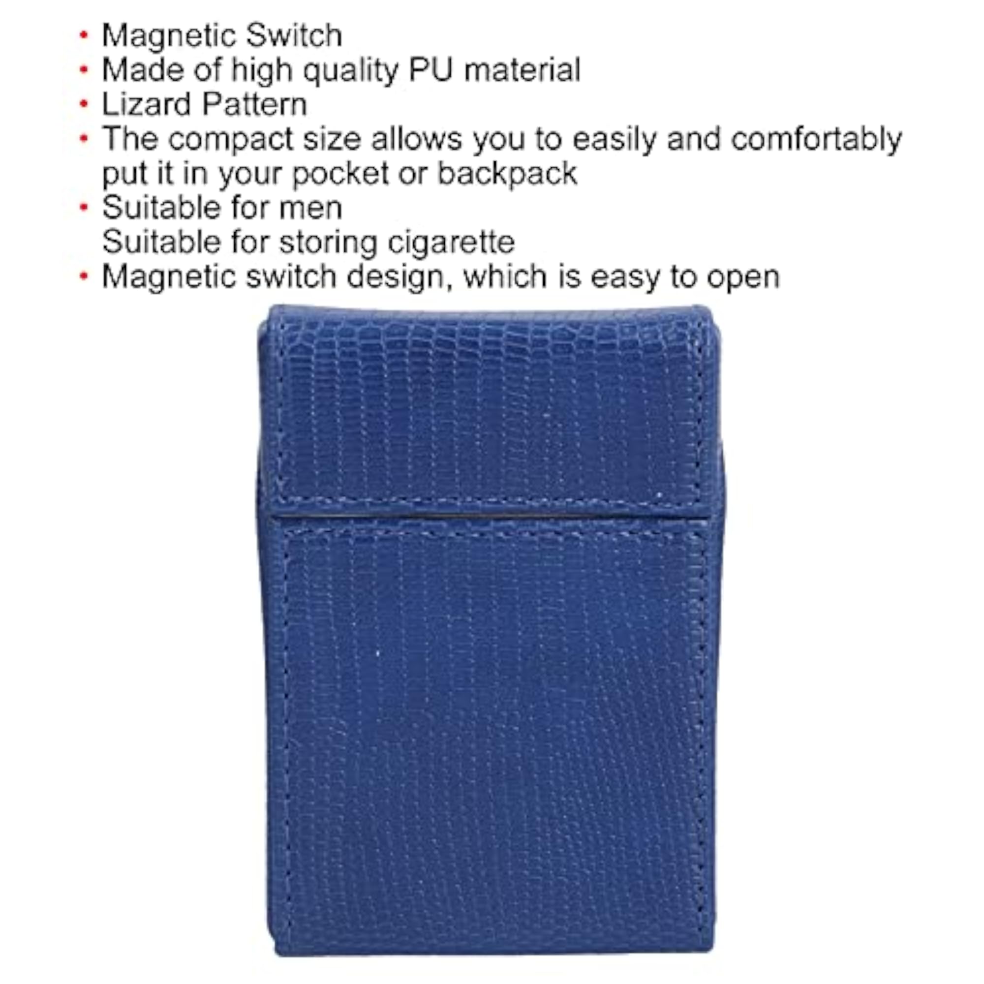 Magnetic Switch Lizard Pattern Cigarette Box