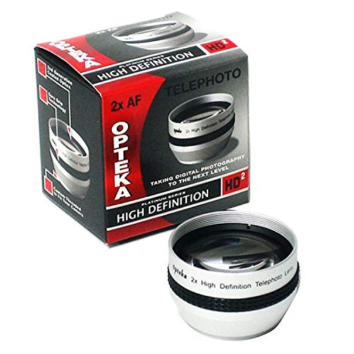 Opteka 0.5x Wide Angle & 2x Telephoto HD2 Lens Set For Sony DCR-DVD408, DVD508, DVD808, DVD908, HC1000, HC85, IP210, IP220,PC100, PC110, PC115, PC120, PC330, SR190, SR200, SR290, SR300, SX45, SX65, SX85, TR7000, TR7100, TRV103, TRV110, TRV120, TRV130