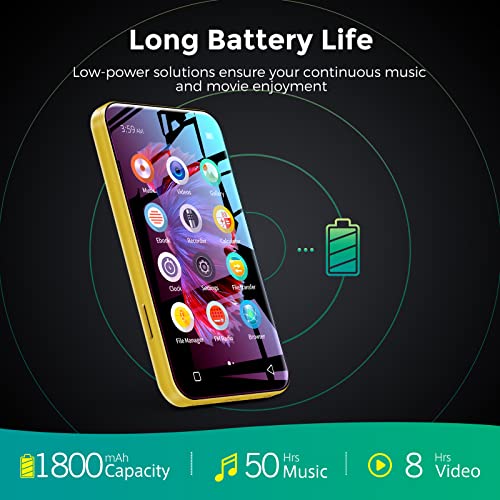WiFi-Mp3-Player-with-Bluetooth-TIMMKOO-40-Full-Touch-Screen-Mp3-Mp4-Player-with-Speaker-Portable-HiFi-Sound-Walkman-Digital-Music-Player-with-FM-RadioRecorder-EbookClock-Browser-Yellow