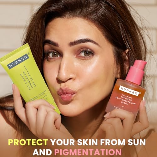 Image of Hyphen Sun & Pigmentation Protection Combo | Dual Phase De-pigmentation Serum with 4% TXA | Corrects & prevents pigmentation | In-Vivo Tested SPF 50 PA++++ with New Gen UV Filters | Lightweight & Non-Sticky