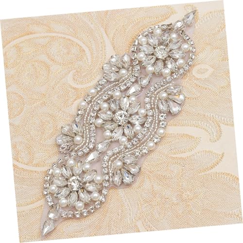 Aplique de boda de pedrería y perlas finas para fajas de vestidos de fiesta Gatuida 3