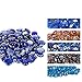 GasSaf Blue Fire Glass Beads for Outdoor Fire Pit, Fireplace, Replaces Existing Gas Logs & Lava Rocks, 3/4 Inch Glass(10 Pound)(Cobalt Blue)