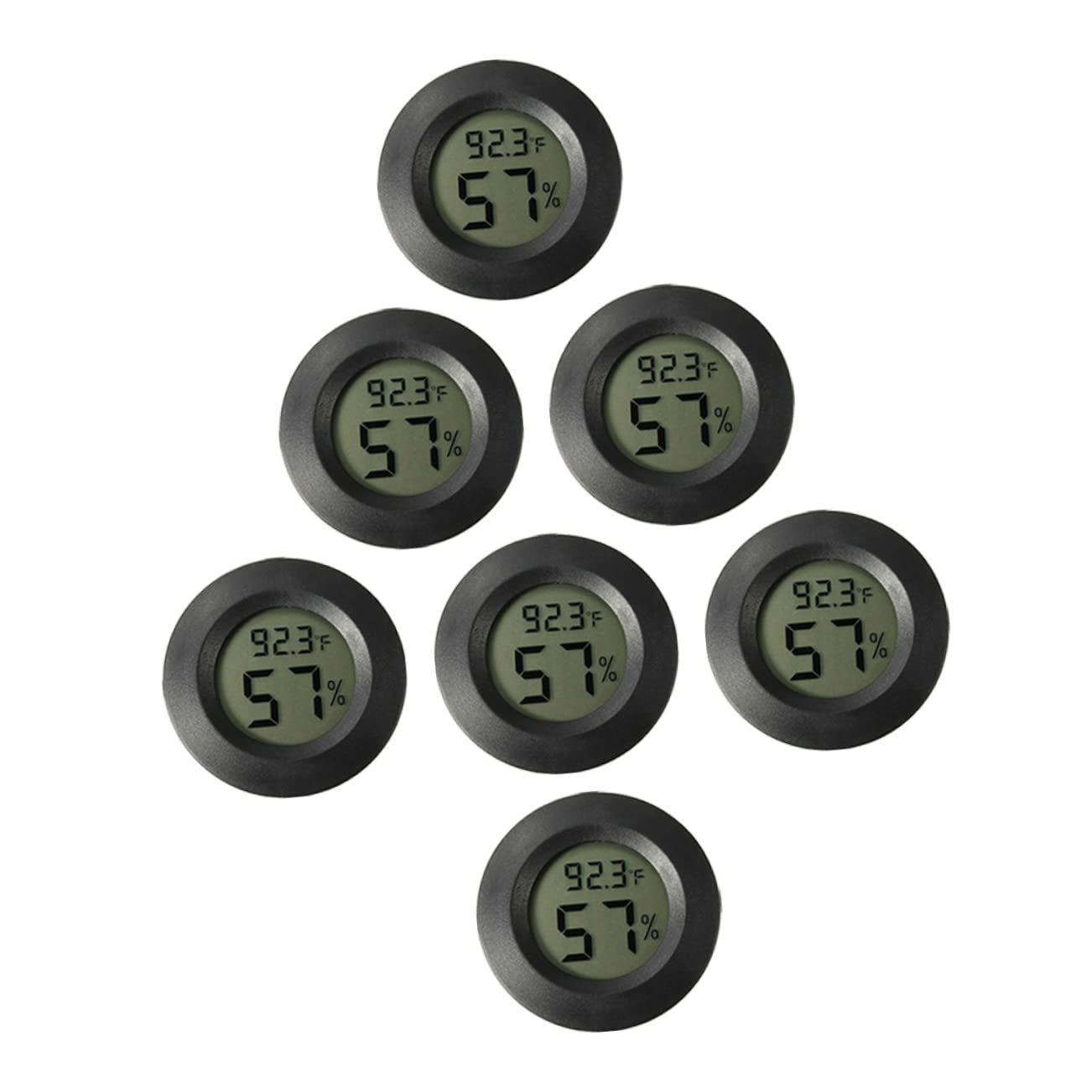 TOYANDONA 3 Set Termometro Umidificatore Umidificatore di umidità della Temperatura del Rettile Igrometro per Rettili Accessori per Acquario Geco Crestato Plastica Nero 7 Pezzi*3