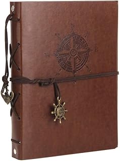 ThxMadam Leather Customize Photo Album Sscrapbook 60 Pages Love Memory Photo Book Vintage Wedding DIY Memory Book,Travelling Journal Scrap Book Family Scrapbook Birthday Christmas Gift for Mother Wife