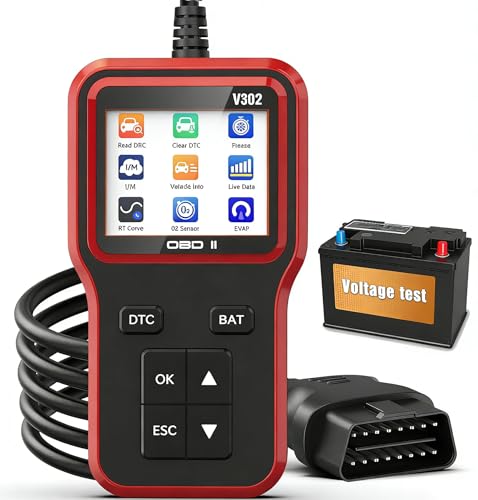 OBD2 Scanner with Battery Tester - Vehicle Code Reader for Check...