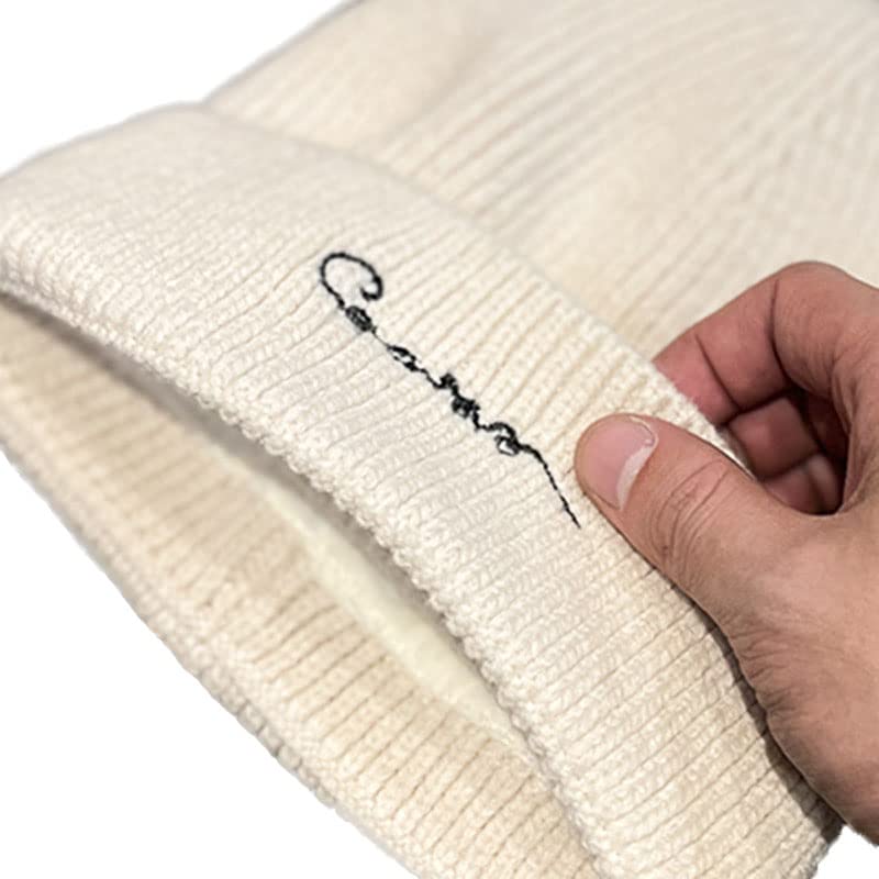 Crochet Fleece Lined Cat Ear Hat Knitted Beanie Cap Photo Prop for Women Girls Fall Winter2