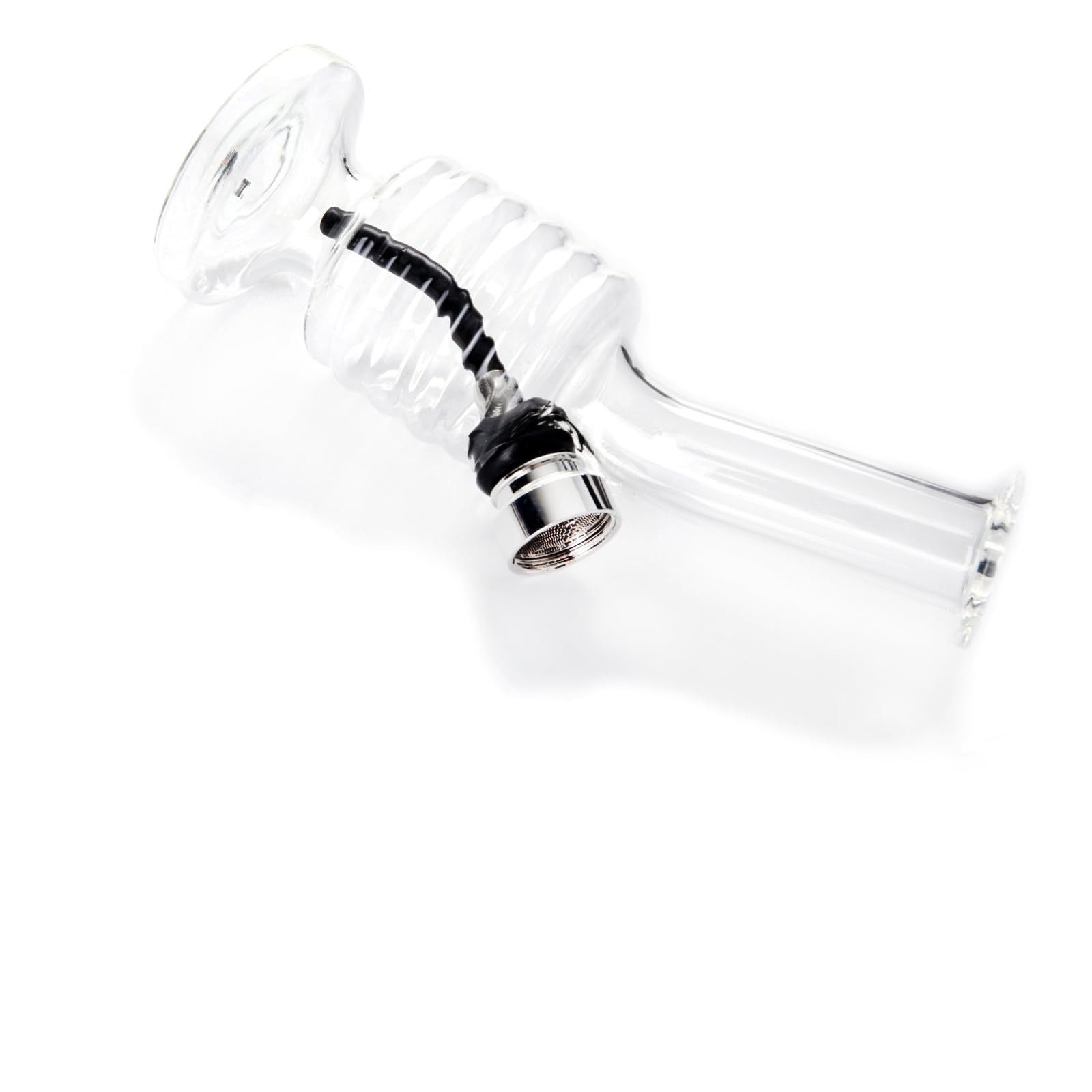 HIBRON Mini Bong de Vidrio, Pipa de Agua, Mini Cachimba, Bong de Cristal Compacto y Sofisticado para una Experiencia de Fumar Incomparable (Pequeño, 6)