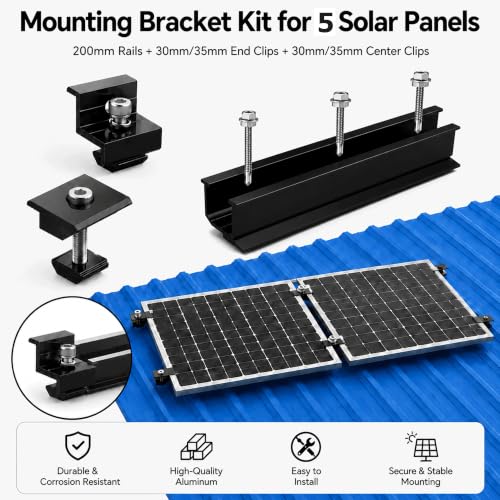 BoldAscent Solar Panel Mounting Rail Kit, 12 × 7.87 in Rails for 5 Panels by BoldAscent - Used condition - Image 4