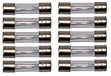 glassicherung größen 10 Stück. Aerzetix: Satz von 10 Glassicherungen Glasrohr Sicherungen Sicherung Glas 2cm 5x20mm 220V 250V 5A Verzögert Langsam