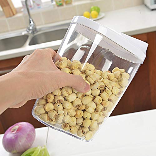 Xrten 5 Pcs Different Size Locking Food Storage Jars, Food Canisters Set with Lids Suit for Sugar, Tea, Coffee, Rice, Pasta etc - Image 3