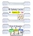Adjustable Child Safety Locks by Luv4Baby - Latches to Baby Proof Cabinets, Drawers, Fridge, Dishwasher, Toilet Seat - No Tools or Drilling - Reusable With Extra 6 3M Adhesives Included - 6 Pack