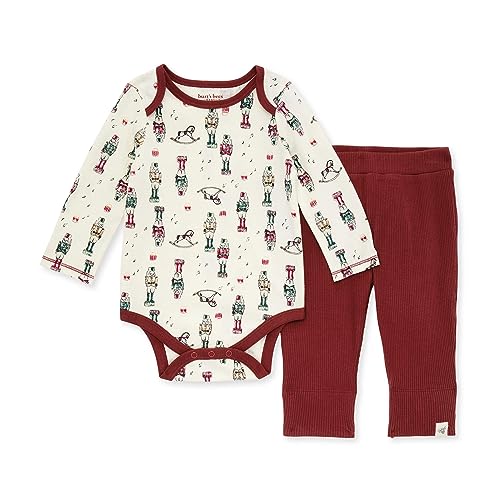 Image of Burt's Bees Baby Baby Bodysuit & Pant Set, 100% Organic Cotton, Dance of The Nutcracker