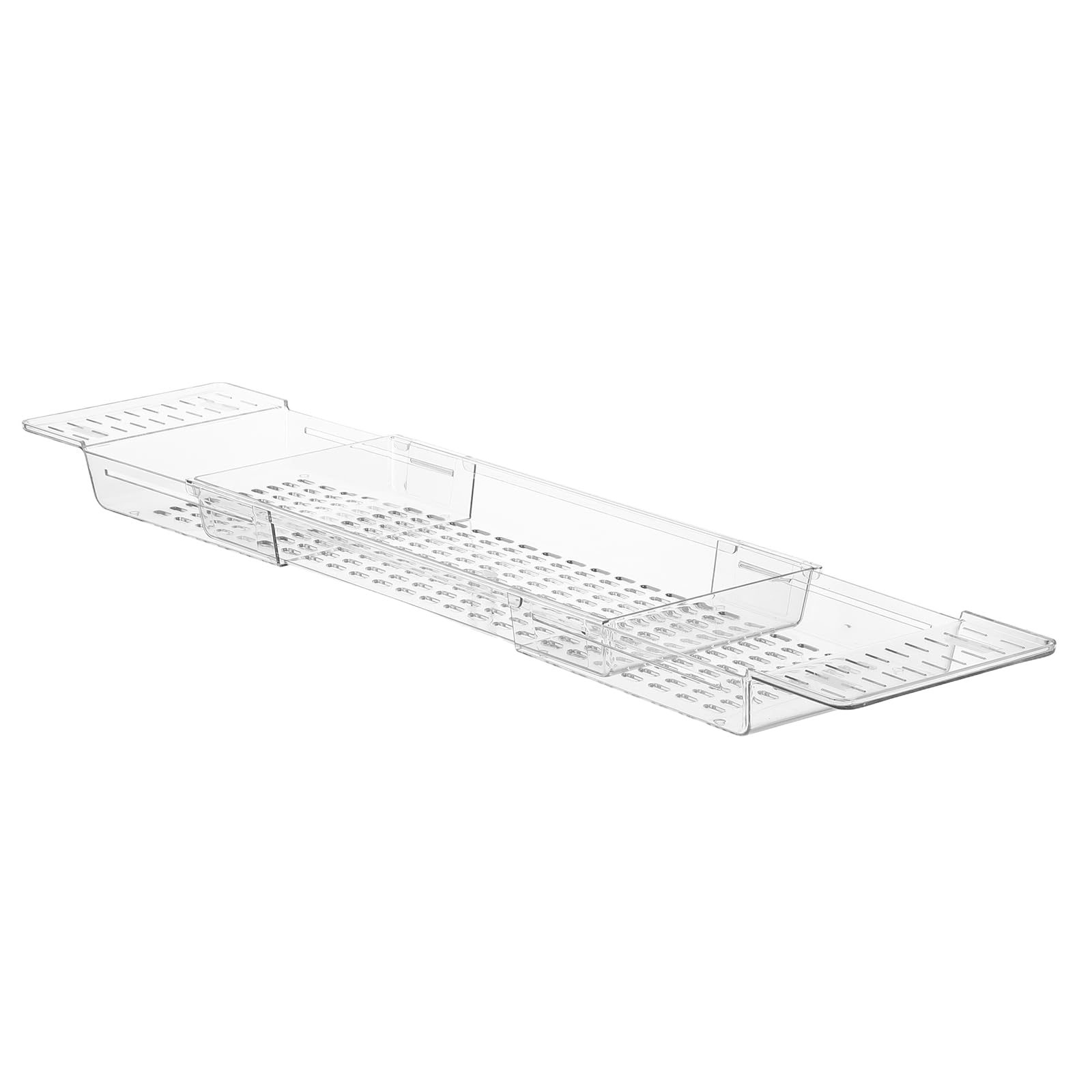 Support de rangement pour baignoire transparent et léger pour un moment spa à la maison