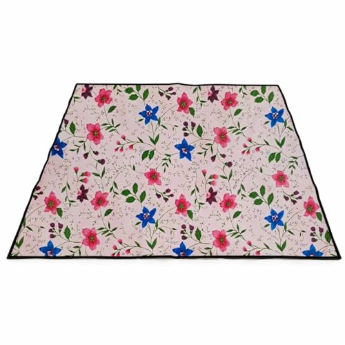 Image of Waterproof Bed Server Mat /Food Mat /Bedsheet Protector | Reversible | 2-Layer Heavy Material | Multi-Purpose Place Mat (Colour & Print May Vary) (floral-24)