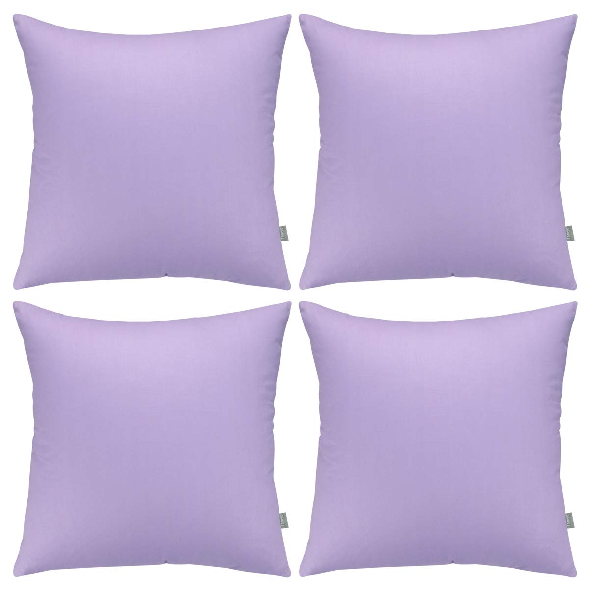 Thmyo 4-Pack 100% Cotton Comfortable Solid Decorative Throw Pillow Case Square Cushion Cover Pillowcase Sublimation Blank Pillow Covers DIY Throw