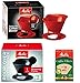 Melitta Ready Set Joe Single Cup Pour Over Coffee Brewer Maker â€“ 1 Black & 1 Red + #2 Natural Brown Cone Coffee Filters 100-Count