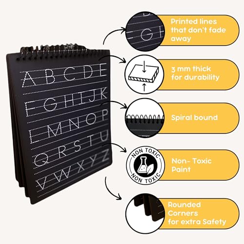 Image of Berrybee 6-in-1 Montessori Pre-Writing Board for Kids 2-6 Years | Alphabet, Numbers, Shapes & Hindi Varnmala Tracing Board | Reusable Handwriting Practice & Fine Motor Learning