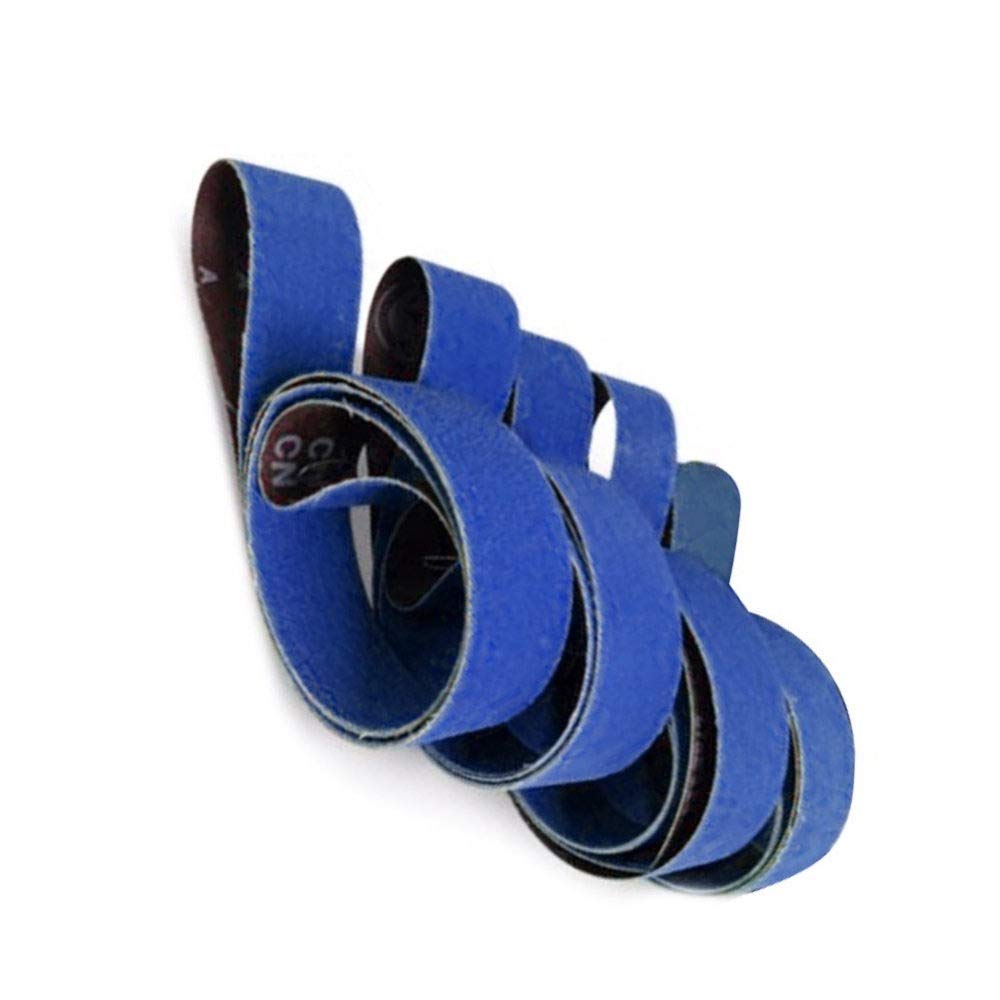 4 piezas 2 '' x 72 '' Bandas de lijado de grano 40/60/80/120 Bandas de papel de lija en seco húmedo Bandas abrasivas de pulido grueso para lijadora herramienta rotativa eléctrica, 120