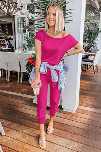 Image of PRETTYGARDEN Jumpsuits for Women 2026 Summer Dressy Off Shoulder Romper Spring Vacation Travel Lounge Outfits Clothes