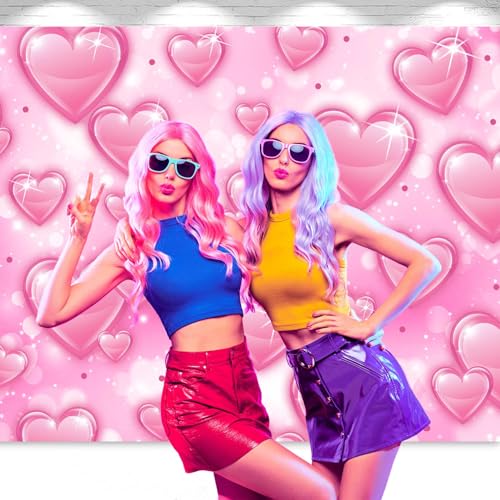 Sensfun fondo rosa corazones 7x5ft miniatura 4