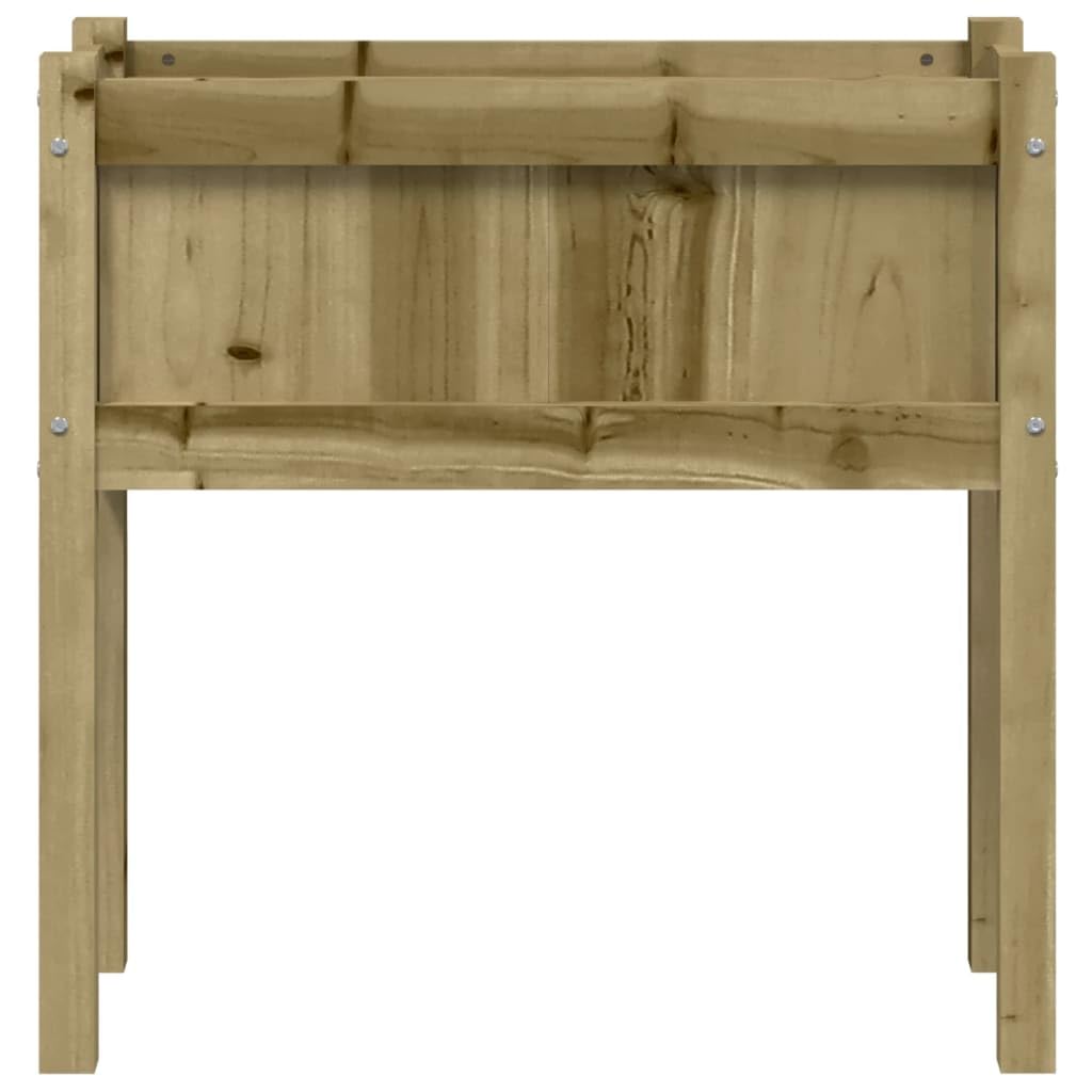 Macetero con patas 70 x 31 x 70 cm, madera de pino impregnada, bancal alto para jardín y terraza, robusta jardinera para cultivo de verduras