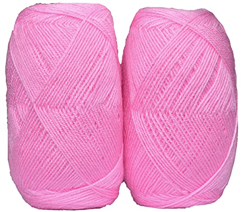 Image of M.G ENTERPRISE Chirag Hand Knitting Wool Ball Thread Dyed Yarn (200 gm, Bigboss Deep Pink)