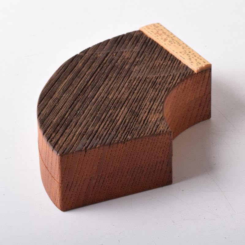 茶道具 一乗寺古材 扇形 香合 書付共箱 V 7733