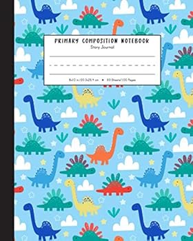 Paperback Primary Composition Notebook: Picture Space and Dashed Midline | Grades K-2 Story Journal (Dinosaur School Exercise Book) Book