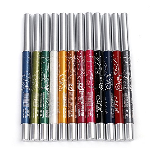 Set de 12 lápices delineadores giratorios brillo miniatura 1
