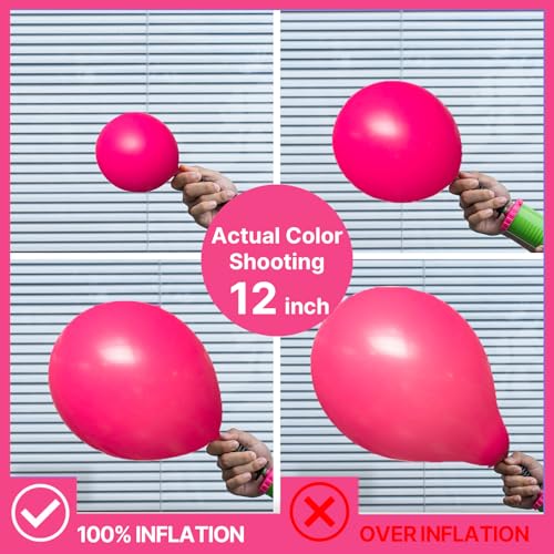 Image of PartyWoo Hot Pink Balloons 100pcs 12 Inch Magenta Fuchsia Balloons for Baby Shower Gender Reveal Engagement Bachelorette Wedding Bridal Shower Anniversary Birthday Party Decorations Pink-Y12