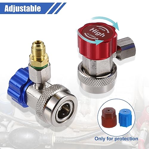 Set adaptadores r1234yf alta y baja presión con conexiones rápidas miniatura 6