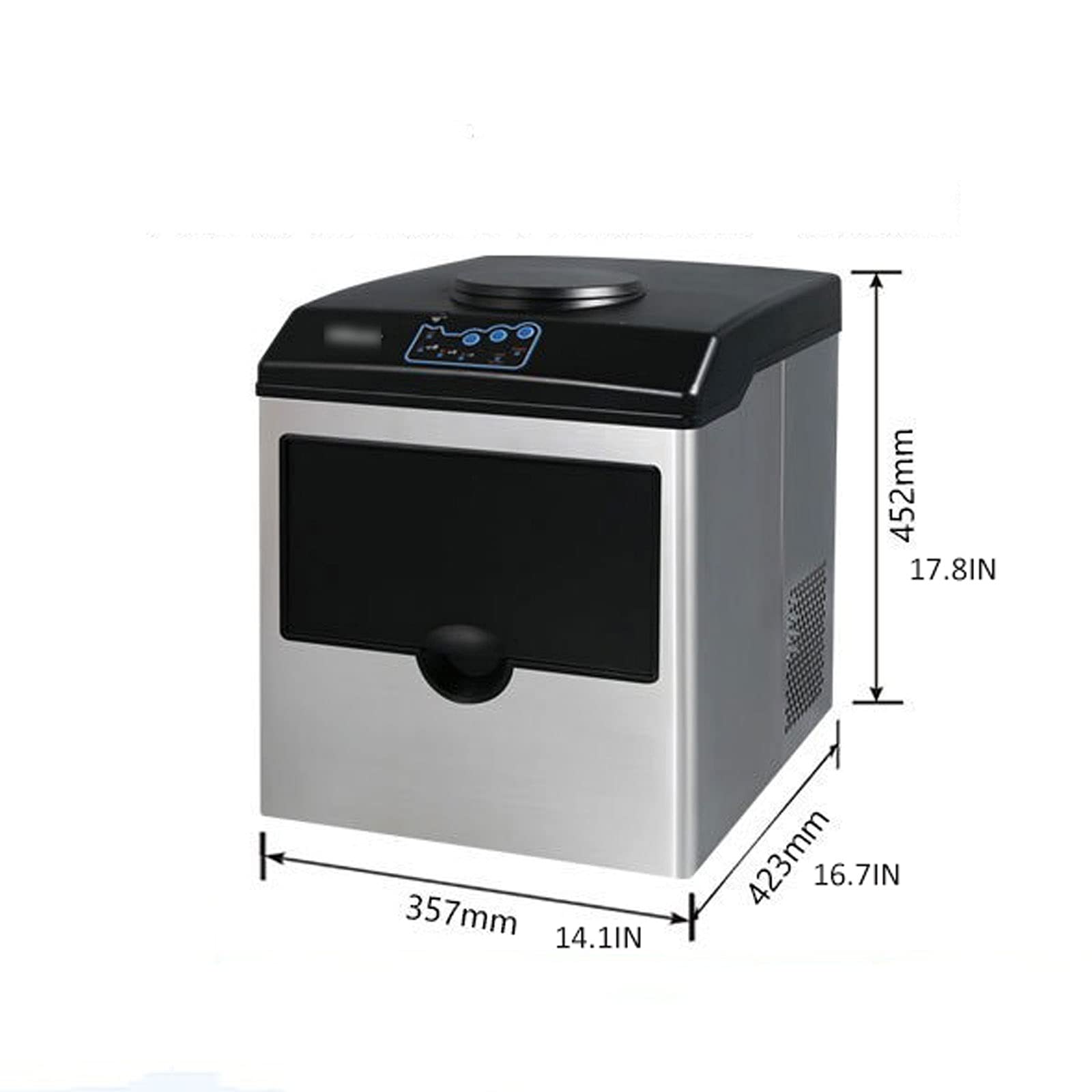 Máquina de hielo Máquina for hacer hielo en agua 2 en 1, Fabricadores de cubitos de hielo diarios de 55 libras, Fabricadores de hielo for encimera de acero inoxidable Cocina