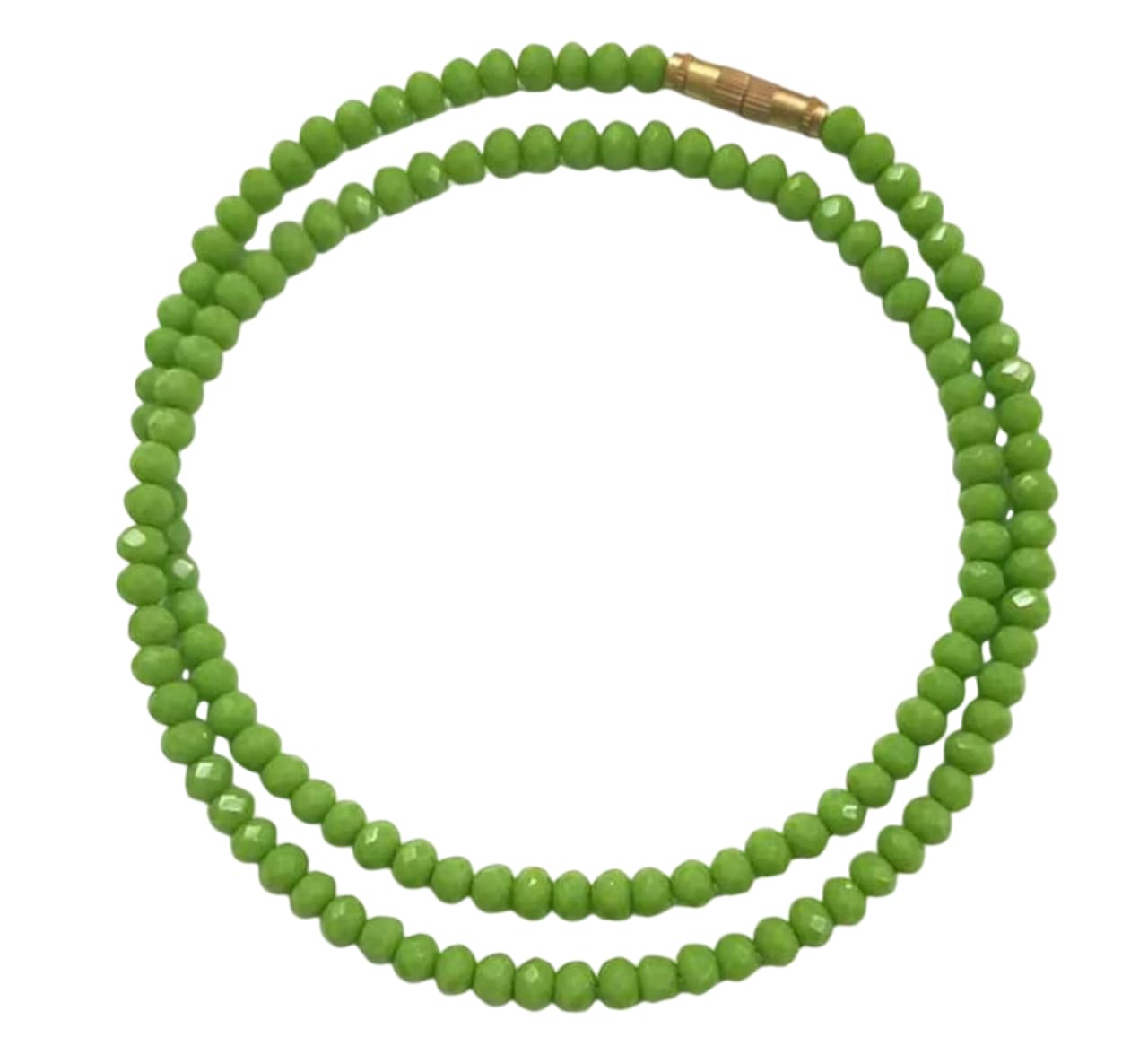 A V FASHION INDIA - Semi Precious Crystal Stone Beaded 4mm 1 Single Layer 16 Inch Long Necklace, For Women & Girl Fashion Jewellery (Same as Shown In Image) (Colour)