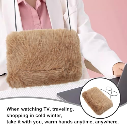 Manguito de pelo sintético VILLCASE para invierno y bodas 3