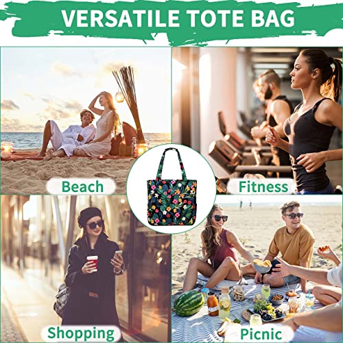Image of Kasqo Beach Tote Bag for Women, 22L Waterproof Sandproof Medium Packable Travel Bag with Zipper for Pool Gym Shopping