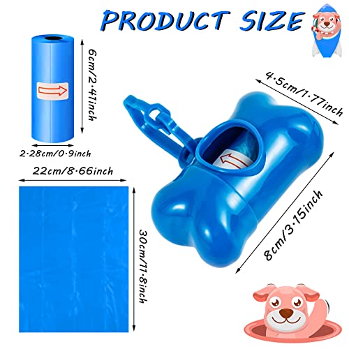 Image of Arroyner 80 Pack Bone Shaped Poop Bag Dispenser Pet Waste Disposal Bag Dispenser (Random Color)