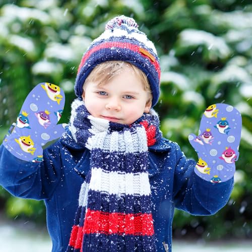 Image of Plaaee Early 1990s Pattern Kids Glove Warm Mitten Winter Favor for Toddler Boys and Girls Children Cold Weather Gloves