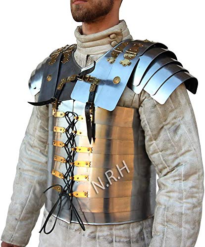 Nautical Replica Hub Soldat romain médéival militaire Lorica Segmentata Body Armor fait à la main fantaisie Cosplay armure portable pour LARP, SCA, cosplay...