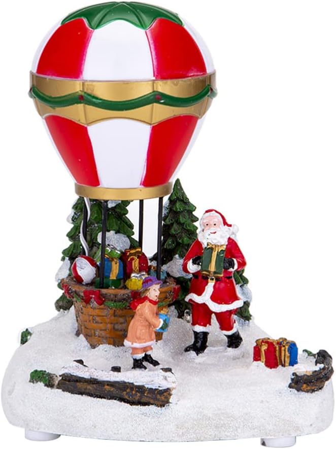 Gadpiparty Lighted Hot Air Balloon Decor House Table Ornament for Holiday Table Settings Battery Operated for Festive Indoor Decorations