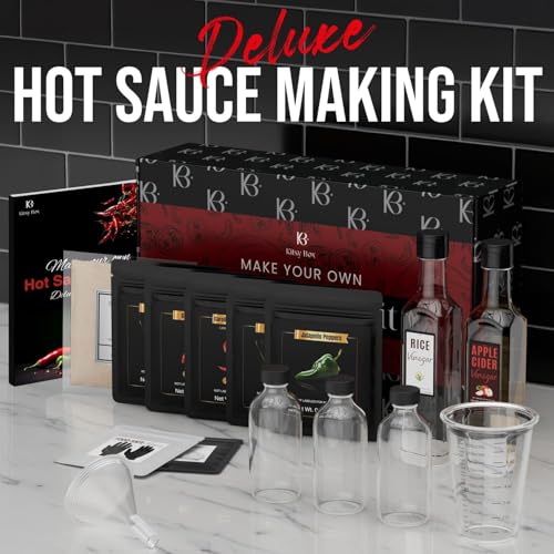 Image of Premium Hot Sauce Making Kit - Make Up to 20 Bottles, Mild to Worlds Hottest Carolina Reaper Heat - Ultimate Fathers Day Gift for Men, Dad & Spice Lovers - DIY Make Your Own Hot Sauce Kit