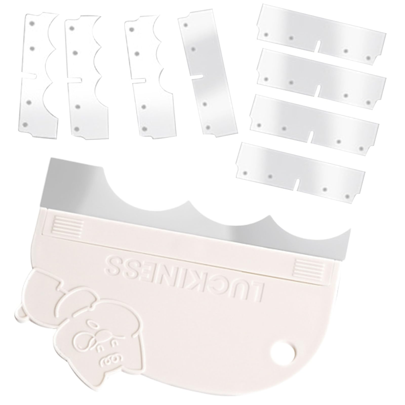 NVOQILIN Baking Essential Soft Patterned Edges Cake Scrapers Smoother Comb Set for Frosted Mousses Butter Cream Decoration Cake Smoother Scrapers